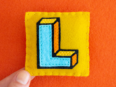 L / Lalezar 36daysoftype felt handmade lalezar sewing type typography