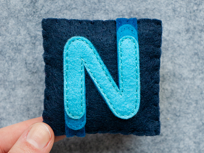 N / New Rubrik ExtraBold 36daysoftype felt handmade rubrik sewing type typography