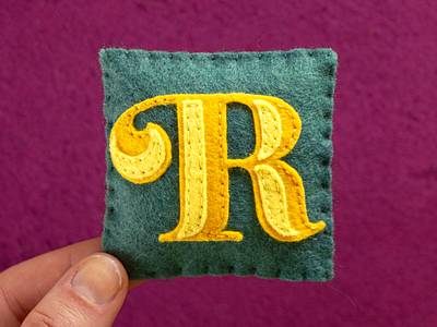R / Reina Engraved 36daysoftype felt handmade reina sewing type typography