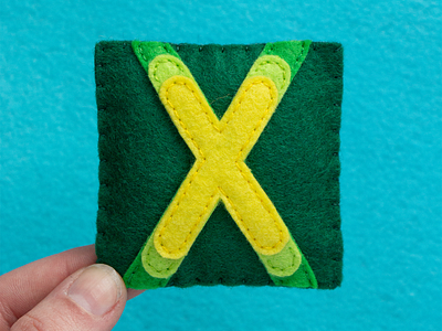 X / Xenara Bold 36daysoftype felt handmade sewing type typography xenara