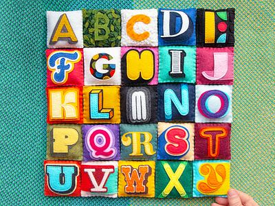 A–Y Felt Alphablocks ✨🔤 36dayoftype 36daysoftype08 felt handmade sewing type typography