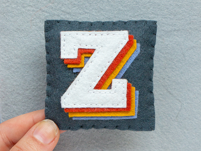 Z / Zona Black Slab 36daysoftype felt handmade sewing type typography zona
