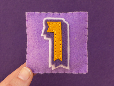 1 / Diablito One 36daysoftype alphabet felt handmade letter number one sewing