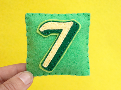7 / Seven Serif 36daysoftype 7 alphabet felt handmade number seven sewing
