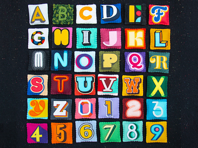 Felt Alphablocks 36daysoftype alphabet felt handmade letter number sewing