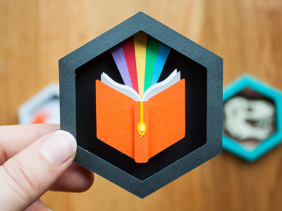 Reader Paper Patch book handmade paper papercraft patch reading