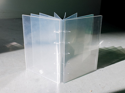 Clear Book acetate acrylic book bookbinding clear coptic handmade lasercut plexiglass transparent