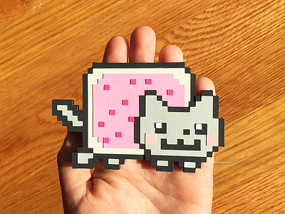 minecraft papercraft nyan cat