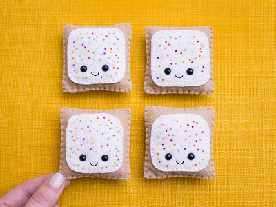 Strawberry Pop-Tarts felt handmade poptart