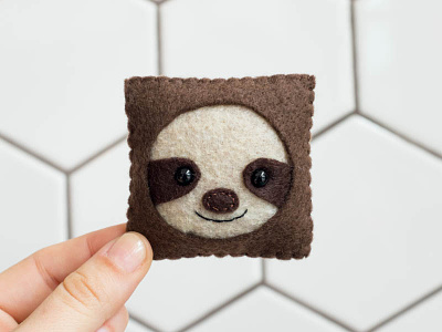 Pookie the Sloth felt plush sloth
