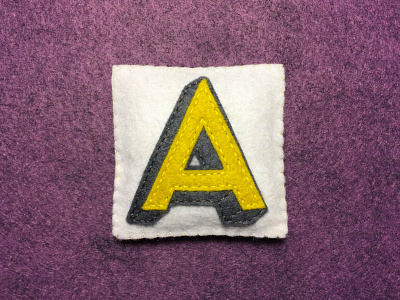 A 36daysoftype a brandon grotesque felt handmade