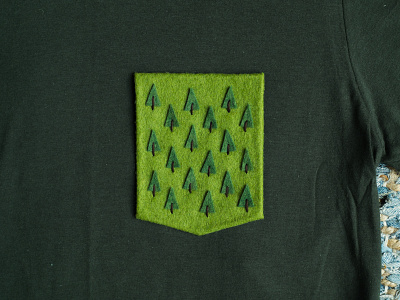 007 👕🌲 felt handmade pocket t shirt the100dayproject tree