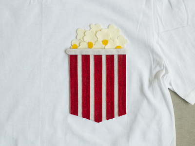 008 👕🍿 felt handmade pocket popcorn t shirt the100dayproject