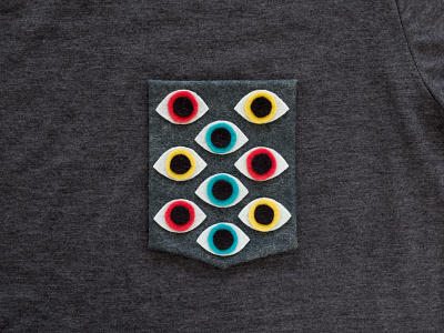 015 👕👀 eyes felt handmade pocket t shirt the100dayproject