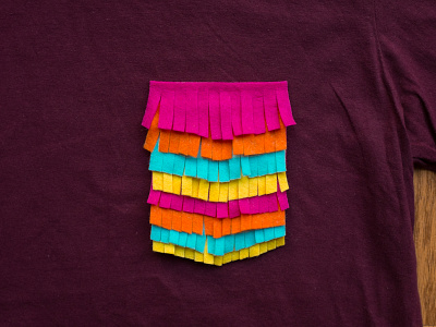 016 👕🎉 felt handmade pinata pocket t shirt the100dayproject