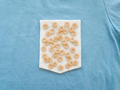 046 👕🍼 cereal cheerios felt handmade milk pocket t shirt the100dayproject