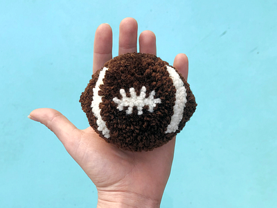 Fluff Football football handmade pom pom sports the100dayproject yarn