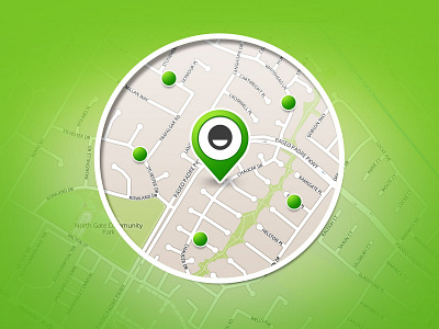 Jobyourlife focus geo green job location map pin platform position social network web