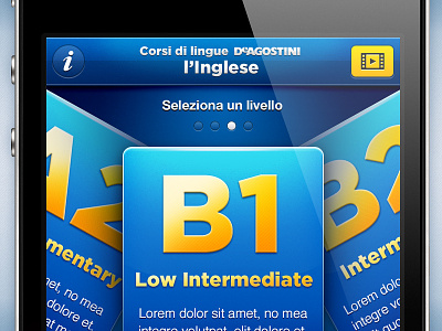 L'inglese - UI app app blue iphone navigation ui yellow