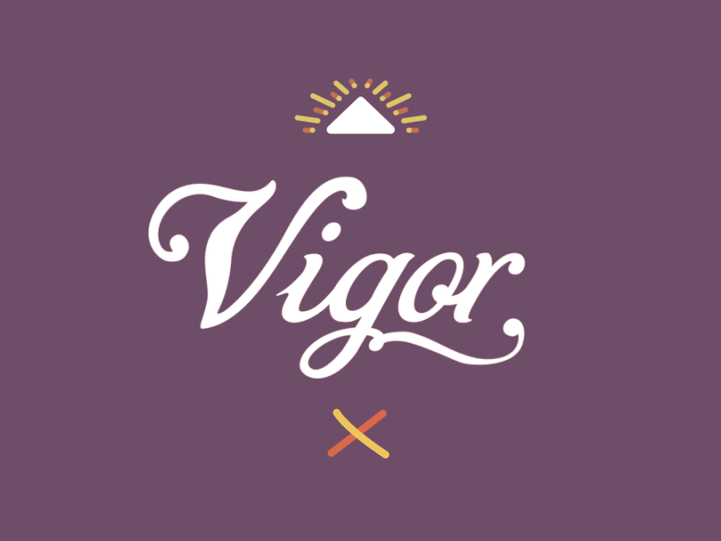 Vigor - Typography Animation food gif animated animation lettering letters logotype typography motion health motion design wordmark
