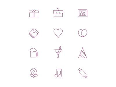 Birthday Themed Icons