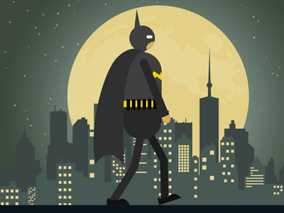 Batman Walk Cycle after effects batman character animation illustrator rubberhose walk cycle