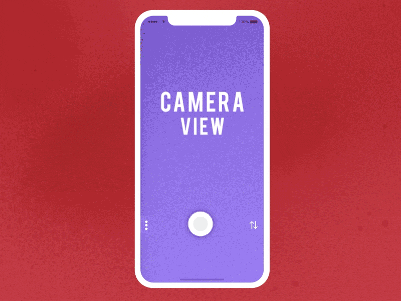 Exploration Interactive UI Part 3 : Flip Camera View animation apps camera flip ios iphonex ui ui interactive uidesign ux uxdesign