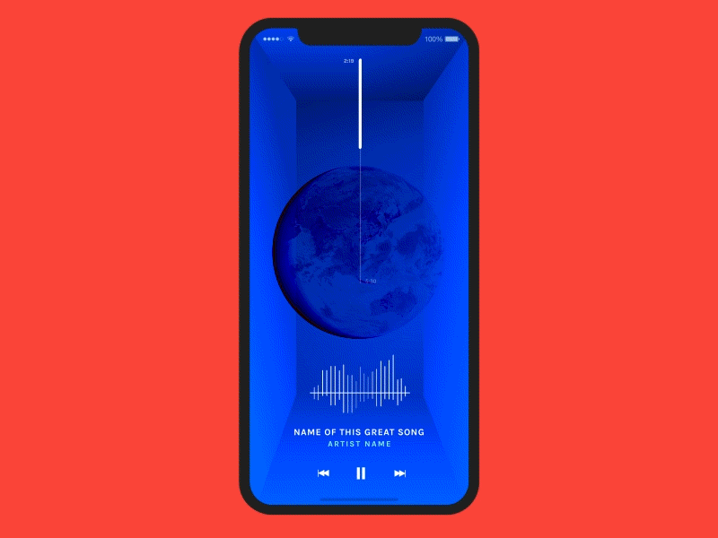in-the-box series : music & animation 3d art artdirection design interface ios iphonex mobile ui ux