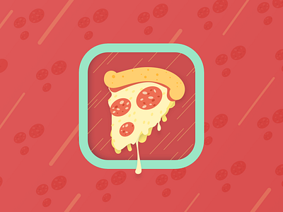 Pizza on the fly - delivery app icon app branding design icon ios pizza