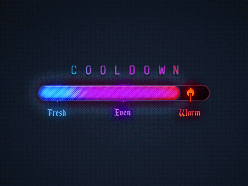 Fresh exciting ... Temperature Slider cool design fresh glow lights temperature ui interaction