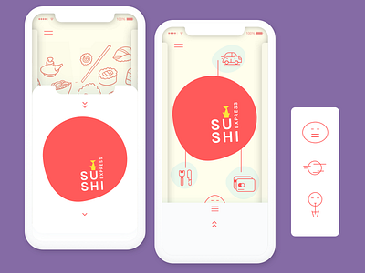 Sushi delivery application concept