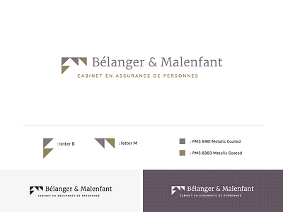 Logotype Bélanger et Malenfant cabinet assurance branding design logo logotype triangle