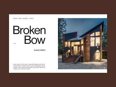 Broken Bow Concept dallas oklahoma parker peterson travel type typography ui ui design uidesign ux web web design