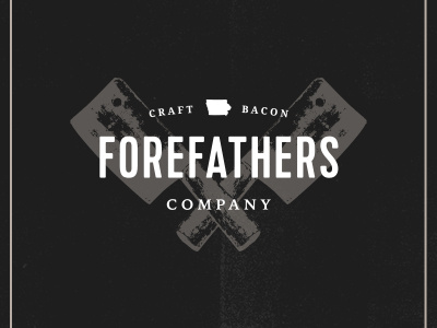 Forefathers Mark bacon branding cleavers design identity logo mark