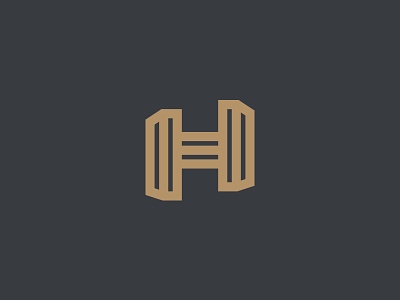 H brand identity branding gold h logo mark typography