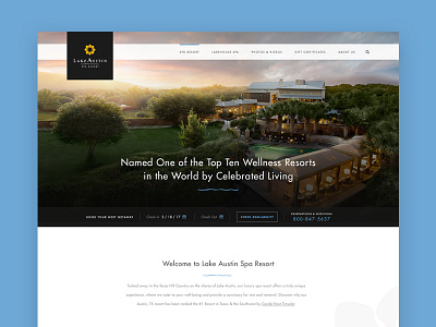 Spa Resort Concept agency austin dallas digital dreamers of day high end hospitality resort spa web design