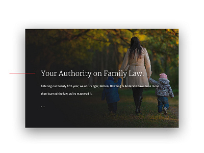 Family Law Hero card hero law linework minimal photo responsive ui web design