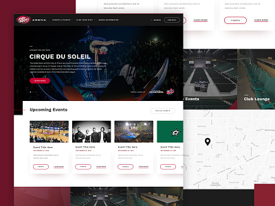 Dr Pepper Arena arena clean dallas entertainment layout parker peterson red sports the old state typography ui ux web web design
