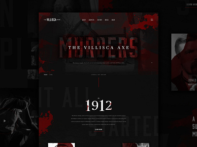 Villisca Axe Murders // Mocktober ax axe blood dallas design halloween iowa layout midwest mocktober murder texture type typography ui ux villisca web web design