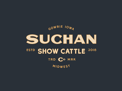 Suchan Concepting badge branding branding and identity cattle dallas gowrie iowa livestock logo mark midwest parker peterson type typography vintage