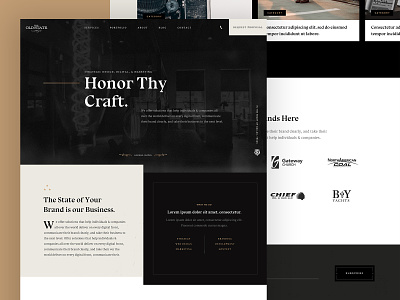 TOS Web Concept agency brand branding clean dallas grit parker peterson texture typography ui ux web web design