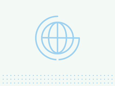 G - Globe Mark blue brand branding circular design global globe identity logo mark parker peterson pattern