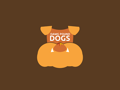 Dawg Pound Dogs: Specialty Hot Dogs brown business design hot dog hot dog stand logo orange