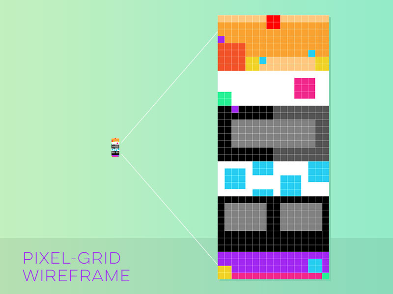 Pixelgridwireframe