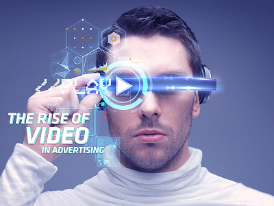 Video in Advertising 3d destruction future icon iconography portrait retro typography video