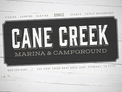 Cane Creek Branding black and white branding logo rustic signage vintage wip