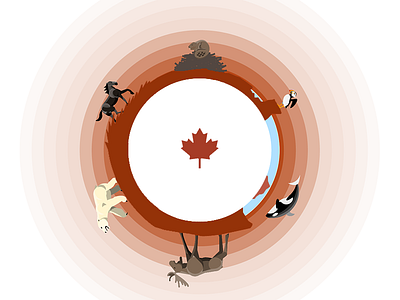 The Wheel animal brill canada canada 150 circles harper