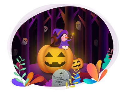 Halloween color icon illustration ps ui