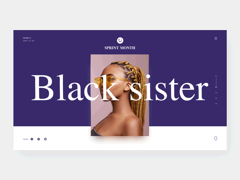 My Black sister gif，sketch ui web