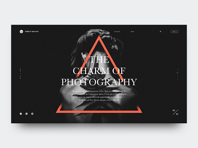 The Charm of Photography design ps，sketch ui web